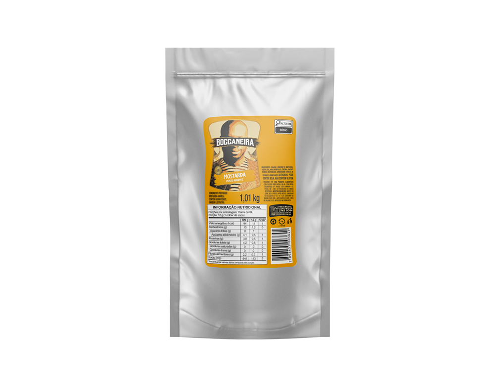 MOSTARDA AMARELA BOCCANEIRA 1,01 KG (CX 12 BAG)